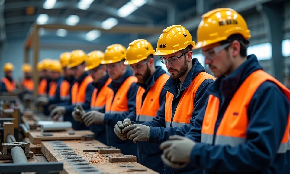 odzież BHP, bezpieczeństwo, komfort, pracownicy, mechanicy, spawacze, budowlańcy, produkcja, ochrona, helmet, rękawice, okula