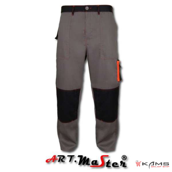 ART.MASTER grey/black - Spodnie ochronne do pasa z wytrzymałej tkaniny - 20 rozmiarów