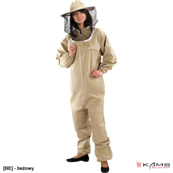 BEE-COV31 - Kombinezon z kapeluszem zapinany na suwak - M-2XL