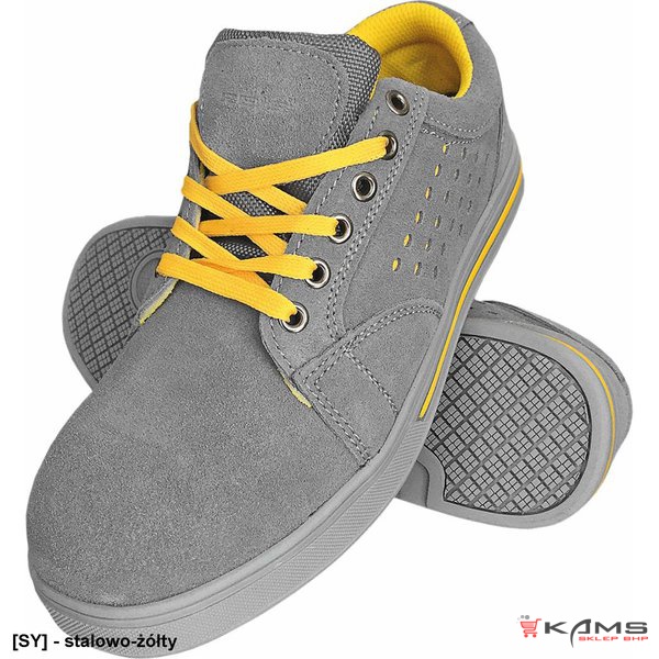 BRSNEAKER SB SRC - półbut bezpieczny, skóra zamszowa, stalowy podnosek, gumowa podeszwa - 38-48.