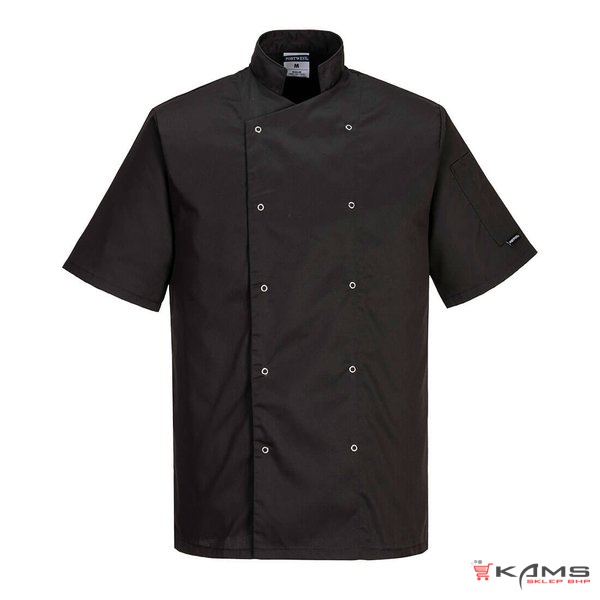 C733 - Bluza szefa kuchni CUMBRIA ze stójką z lekkiej i trwałej tkaniny - 3 kolory - XS-4XL