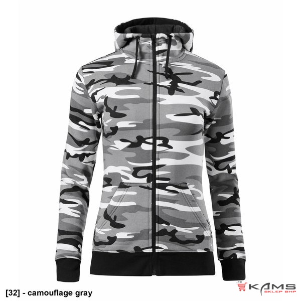 Camo Zipper C20 - ADLER - Bluza damska, 300 g/m², 65% bawełna, 35% poliester - 3 kolory - XS-2XL.