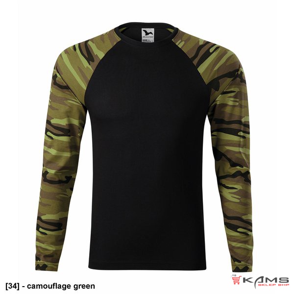Camouflage LS 166 - ADLER - Koszulka unisex, 160 g/m², 100% bawełna, 3 kolory - XS-3XL