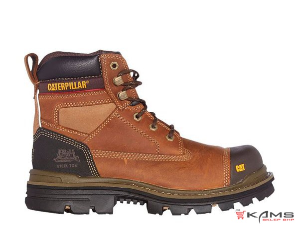 CAT GRAVEL 6 ST S3 HRO SRC WR - Skórzane męskie trzewiki ochronne ze stalowym podnoskiem - 46
