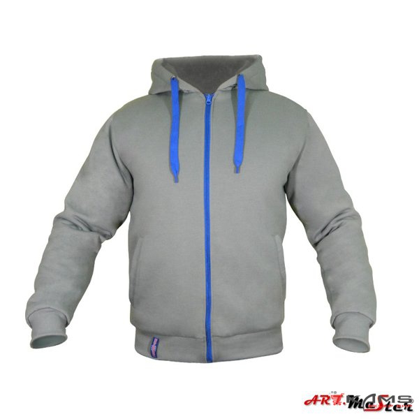 COMFORT K - Szara bluza z niebieskimi dodatkami - M-3XL