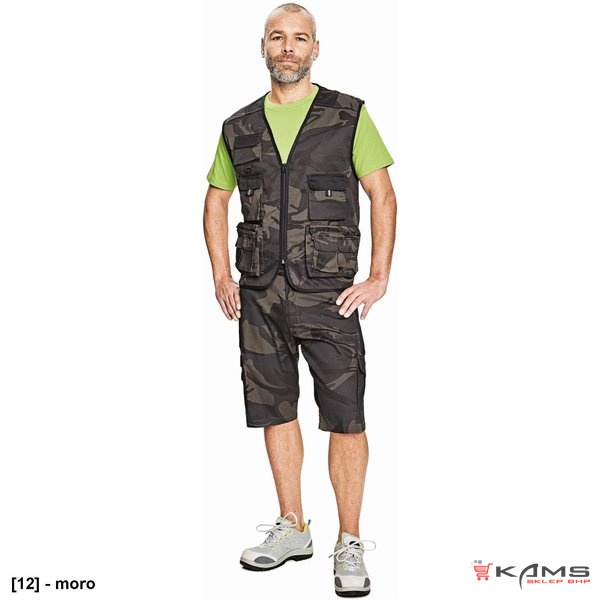 CRAMBE KAMIZELKA - moro z lekkiego twillu 190 g /m², 11 wielofunkcyjnych kieszeni - S-3XL.
