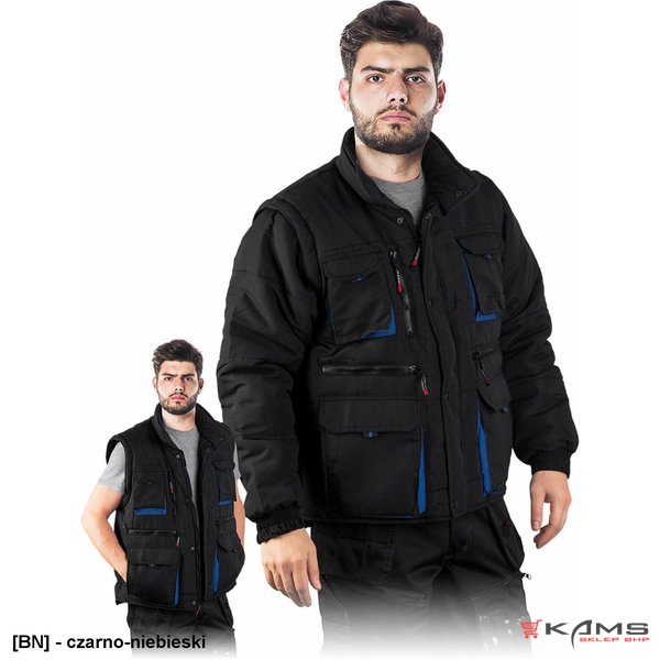 CZAPLA2 - Kurtka zimowa z odpinanymi rękawami - 3 kolory - M-3XL