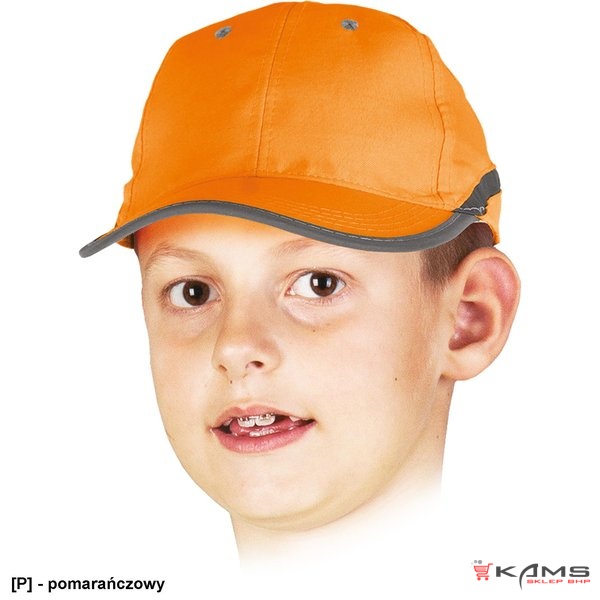 CZFLUO-KIDS - Czapka z daszkiem w kolorze fluorescencyjnym dla dzieci - 2 kolory - XS-M