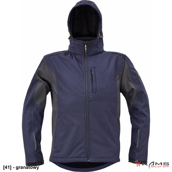 DAYBORO softshell - męska kurtka softshellowa, odpinany kaptur, odblaskowe elementy, 100% poliester - 5 kolorów - S-4XL.