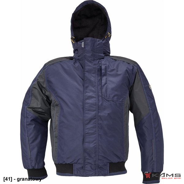DAYBORO pilot kurtka - męska kurtka pilotka, odpinany kaptur, polar kołnierz i w kapturze, odblaskowe elementy, 100% poliester - 5 kolorów - S-4XL.