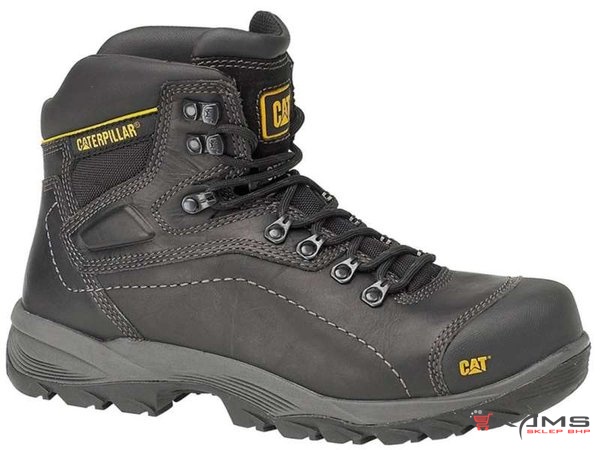 CAT DIAGNOSTIC HI S3 - męskie buty robocze typu trzewik, caterpillar skóra licowa ze stalowym podnoskiem - 46-48.