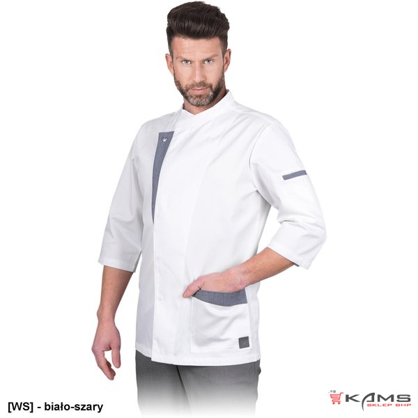DOLCE-M - Bluza kucharska z długim rękawem, męska, , 65% poliester, 35% bawełna gramatura 200 g/m² - S-3XL