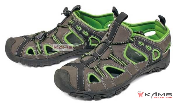 DULOE SANDAL - sandały z podeszwą z PU, cholewka ze skóry typu „Crazy Horse” - 2 kolory - 41-46.