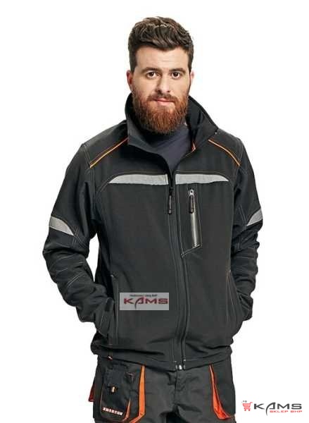 EMERTON KURTKA SOFTSHELOWA Z ODBLASKOWYMI ELEMENTAMI - S-3XL.