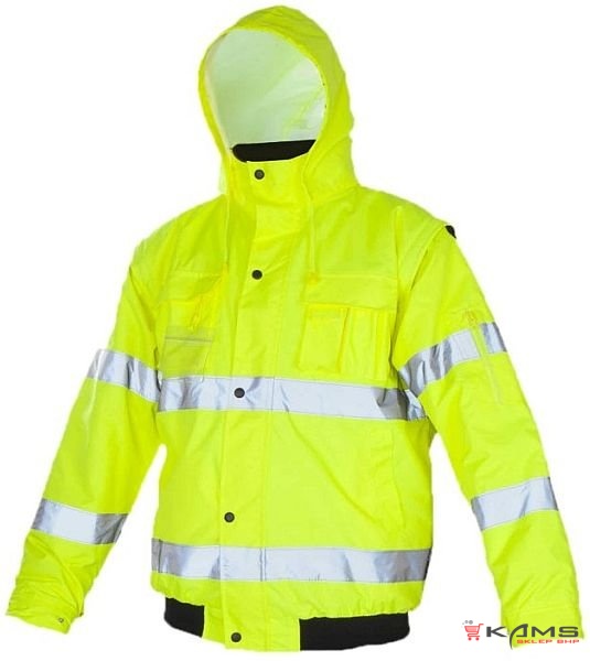 FLASH Short - Ocieplana kurtka odblaskowa pilotka 2 kolory - M-3XL