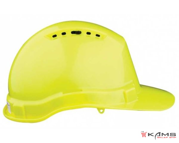 HM-6 - Kask budowlany ABS - termoplast od - 20°C do + 50°C, zamykana wentylacja D1102 - 6 kolorów.