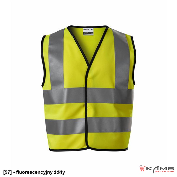 HV Bright 9V4 - ADLER - Kamizelka odblaskowa dziecięca, 120 g/m², 100% poliester, 2 kolory - 4-6 lat/104-128 cm-6-8 lat/116-140 cm