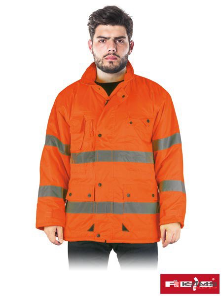 K-BLUER - kurtka zimowa z pasami odblaskowymi powlekana PCV 3 kolory - M-3XL.