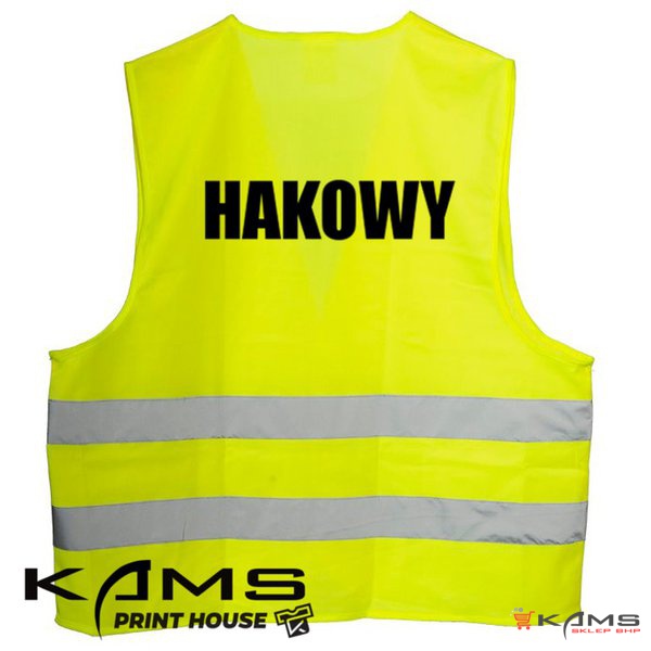 Kamizelka HAKOWY - kamizelka ostrzegawcza z napisem - 2 kolory - M-8XL.