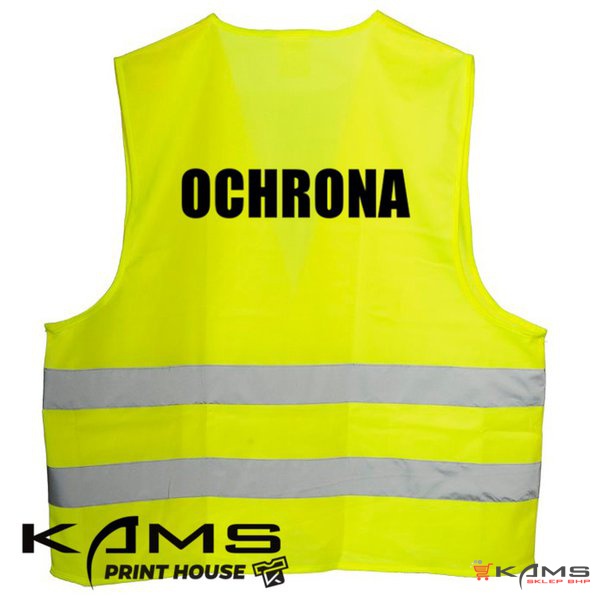 Kamizelka OCHRONA - kamizelka ostrzegawcza z napisem - 2 kolory - M-8XL.