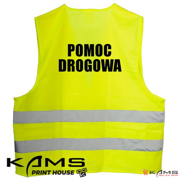 Kamizelka POMOC DROGOWA - kamizelka ostrzegawcza z napisem - 2 kolory - M-8XL.