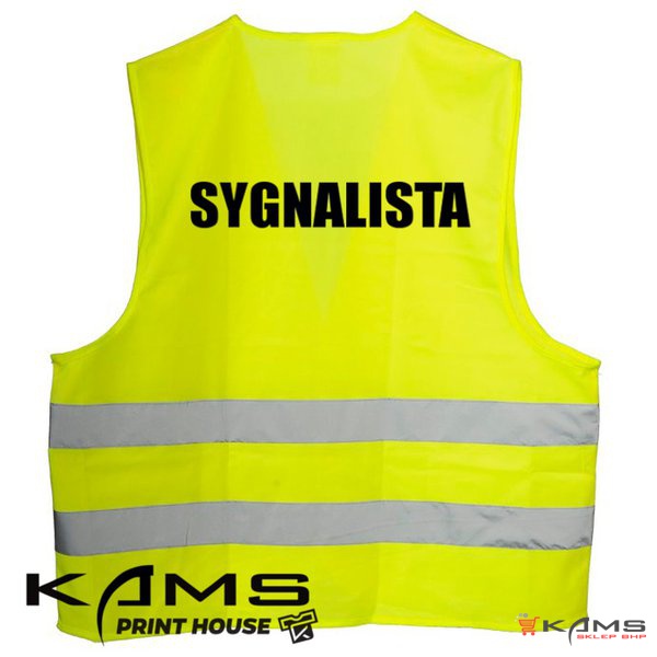 Kamizelka SYGNALISTA - kamizelka ostrzegawcza z napisem - 2 kolory - M-8XL.