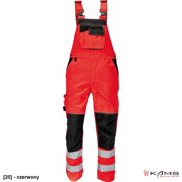 KNOXFIELD REFLEX OGRODNICZKI - spodnie ochronne, materiał hi-vis, 2 odblaskowe taśmamy, elastyczna talia - 3 kolory - 46-64.
