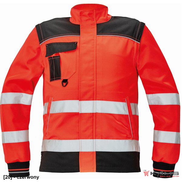 KNOXFIELD HI-VIS kurtka - męska, pikowana kurtka ze stójką z materiału hi-vis - 2 kolory - 46-64.