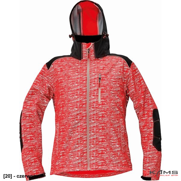KNOXFIELD PRINTED - męska kurtka softshellowa z odblaskowym zadrukiem - 3 kolory - XS-3XL.
