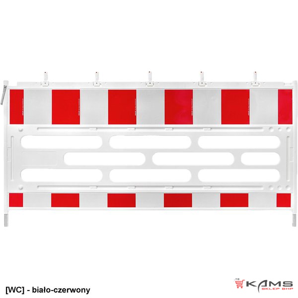 KWZ-BARRIER_U25 - lekki separator ruchu wykonany z wysokiej jakości tworzywa HDPE, można dociążyć go piaskiem lub wodą - 2 kolory - wys.80 cm., szer. 110 cm.