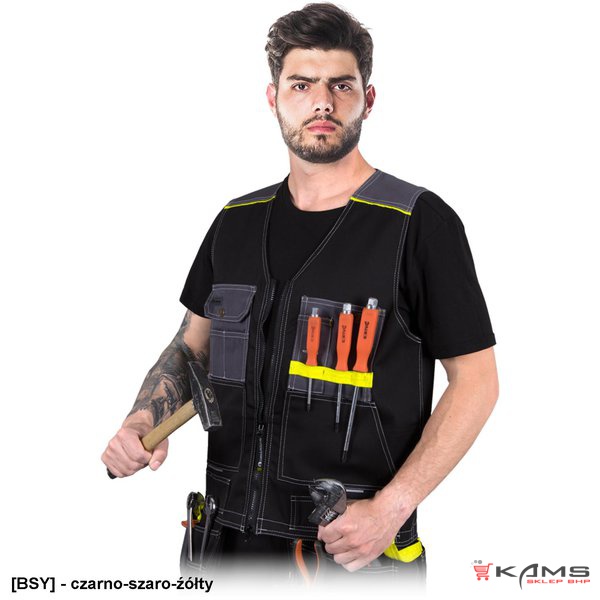 LH-POCKER - Bezrękawnik z mnóstwem kieszeni różnych rozmiarów - 2 kolory - M-3XL