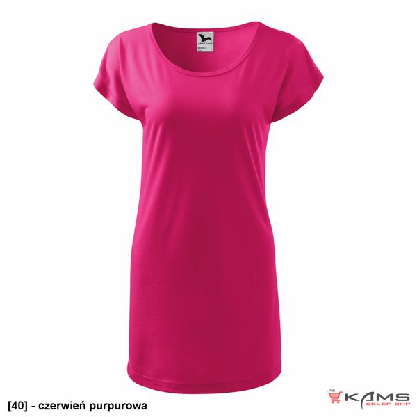 Love 123 - ADLER - Koszulka/sukienka damska, 170 g/m², 5% elastan, 95% wiskoza, 9 kolorów - XS-2XL