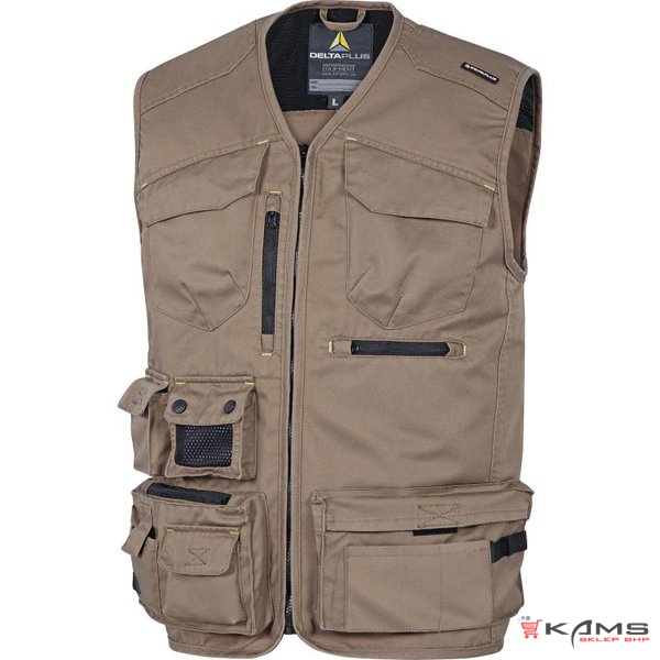 M5SGI - kamizelka z dużą ilością kieszeni, stone washed, 12 kieszeni - S-3XL.