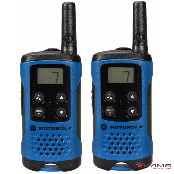 MOTOROLA T41 - krótkofalówki Walkie Talkie radio 2 sztuki, zasięg do 4 km , 8 kanałów, czerwony.