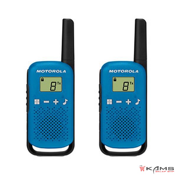 MOTOROLA T42 2x TALKABOUT - podwójny radiotelefon wycieczka, plaża, ogród, zasięg do 4 km, 16 kanałów - 2 kolory.