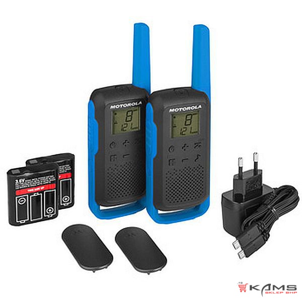 MOTOROLA T62 TALKABOUT - wytrzymały radiotelefon wycieczka, plaża, ogród, zasięg do 8 km, 16 kanałów, 121 kodów - 2 kolory.