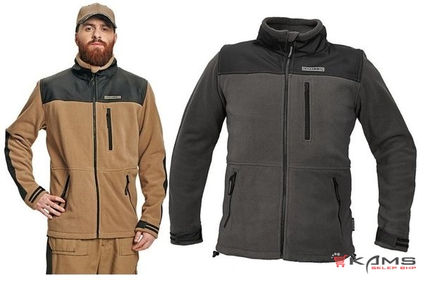 NARELLAN KURTKA POLAROWA - męska kurtka zapinana na zamek z wysokiej jakości polaru 2 kolory - S-3XL.