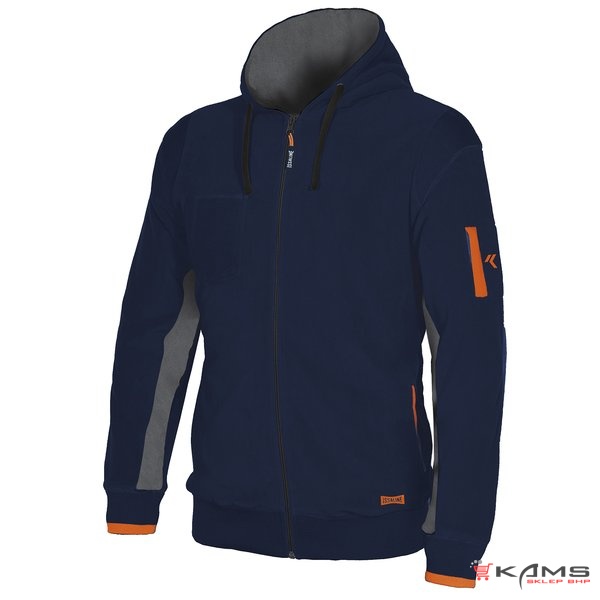 Ortigara 04807 - Lekka i ciepła bluza z mikroflisu, cztery kieszenie, kaptur 2 kolory - S-3XL
