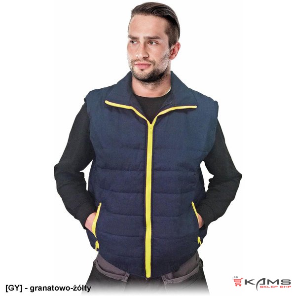 PERKOZ - Bezrękawnik ocieplany pikowany, tkany - 3 kolory - M-3XL