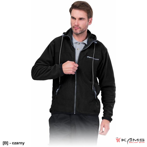 POLAR-HOOD - bluza polarowa miła w dotyku kaptur ściągany sznureczkiem zapinana na suwak 100% poliester, 290 g/m² - 4 kolory - S-8XL.