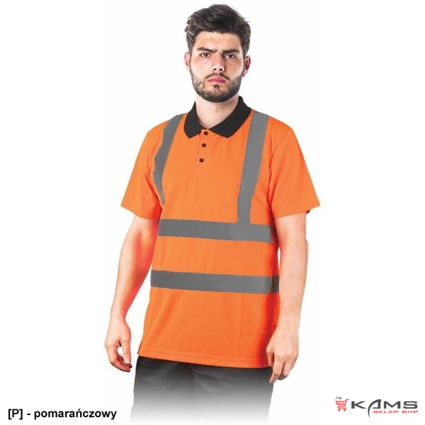 POLOROUTE - Koszulka polo ostrzegawcza z krótkim rękawem - 3 kolory - S-3XL
