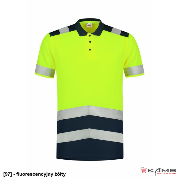 Poloshirt High Vis Bicolor T20 - ADLER - Koszulka polo unisex, 180 g/m², 100% poliester, 2 kolory - S-3XL