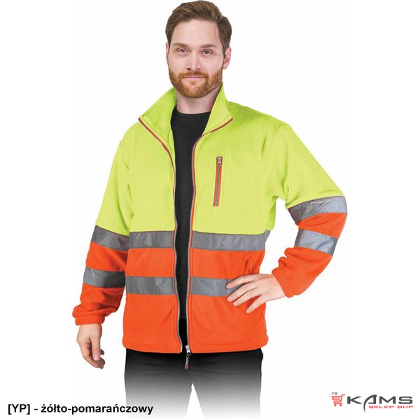 POLSTRIP - Bluza polarowa z pasami odblaskowymi - 11 kolorów - S-3XL
