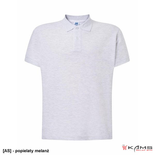 PORA 210 - męskie polo z krótkim rękawem 100% stabilizowana bawełna, 200- 210g - 30 kolorów - XS-3XL.