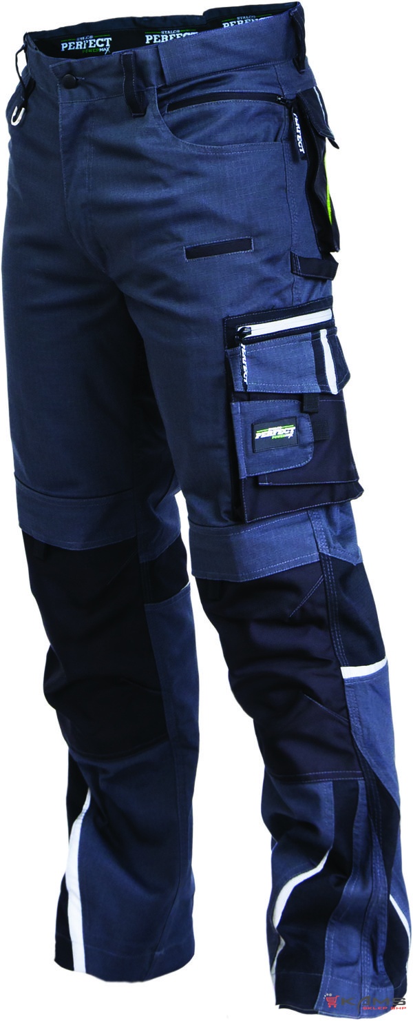 PROFESSIONAL FLEX LINE - SPODNIE ROBOCZE WZMACNIANE Z TKANINY RIPSTOP - S-2XL.