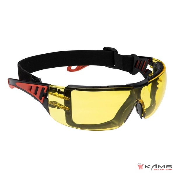 PS11 - Okulary ochronne Tech Look Plus z uszczelką przeciwpyłową bez metalowych elementów - 4 kolory