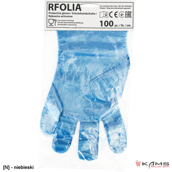 RFOLIA - Rękawice ochronne wykonane z folii - 2 kolory - M-L