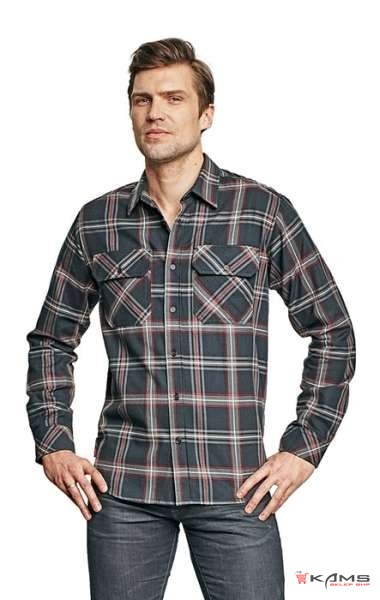 RIBE KOSZULA - męska koszula flanelowa z kieszenią napiersiową - XS - 3XL.