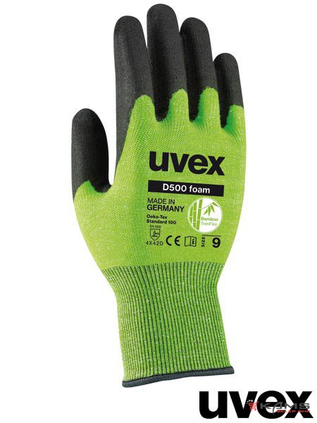 RUVEX-D500FOAM - Rękawice ochronne, wysoka odporność na ścieranie dzięki innowacyjnej powłoce Soft -Grip - 7,8,9,10.