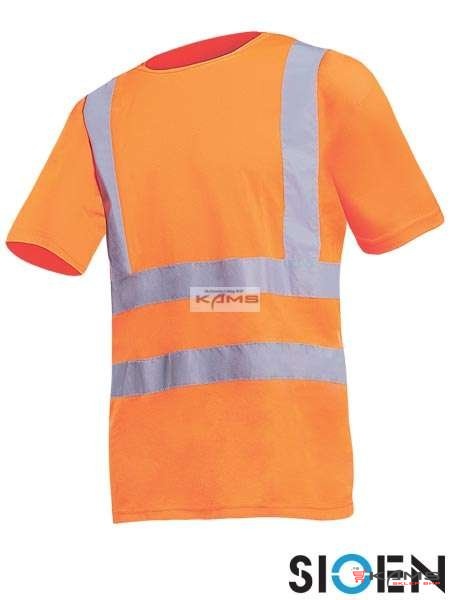 SI-AUCHE - T-shirt Bird-Eye z pasami odblaskowymi (pomarańcz - GO/RT 3279) - 2 kolory - S-3XL.